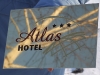 Gravírozott réztábla az Atlas Hotel részére.