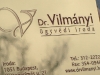 Rézből készült cégtábla a Dr. Vilmányi ügyvédi iroda részére.